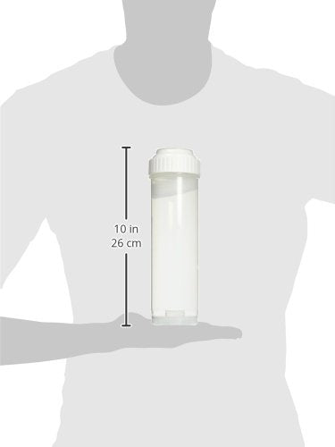 Hydronix EC-2510C Clear Empty Standard Size Water Filter Cartridge, Durable Construction Universal Pre/Post Use 2.5 x 10