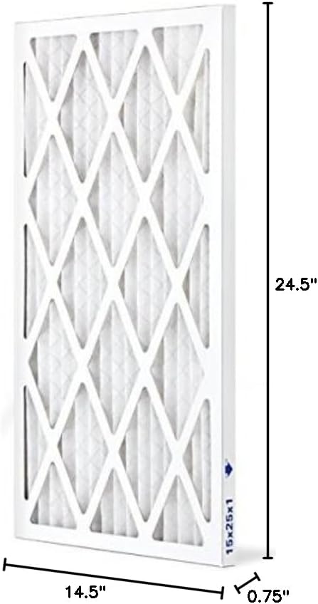 AIRx Filters 15x25x1 Air Filter MERV 11 Pleated HVAC AC Furnace Air Filter, Allergy 6-Pack, Made in the USA