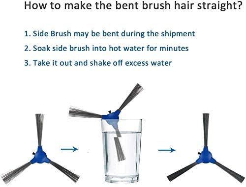Replacement Side Brushes Compatible with Eufy 11s, Coredy R300 R550(R500+) R650 R700 R3500, GOOVI 1600PA, Bagotte BG600, iMartine 1600PA,Amarey A800 A900 Robot Vacuum Cleaner,Pack of 8