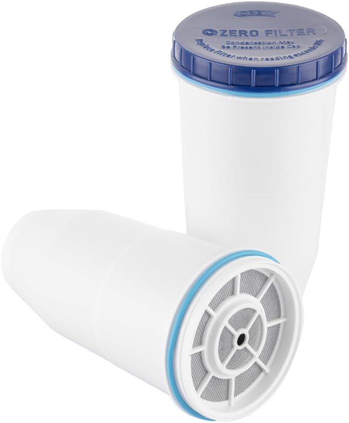 ZR-017 Replacement Water Filters for Pitchers and Dispensers | 0 TDS Remove Lead, Heavy Metals, Chlorine, Fluoride PFOA/PFOS (2 Pack)
