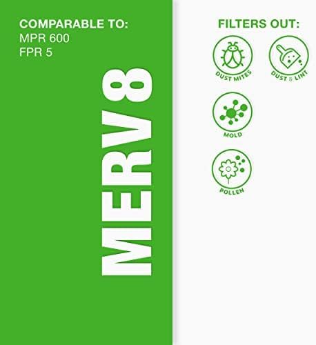 Aerostar 12x12x1 MERV 8 Air Filter, 4 Count, ACTUAL SIZE (11.75 x 11.75 x 0.75), HVAC, Air Conditioning & Furnace Filter Captures Dust, Lint & Pollen (MPR 600 / FPR 5), Made in USA
