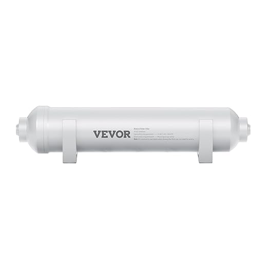 VEVOR Alkaline Water Filter, Universal Remineralization Filter, pH Balance and Restore Essential Minerals, Replace Inline Mineral Filter Fit for Undersink RO System, Water Purifier, 1/4" Quick-Connect