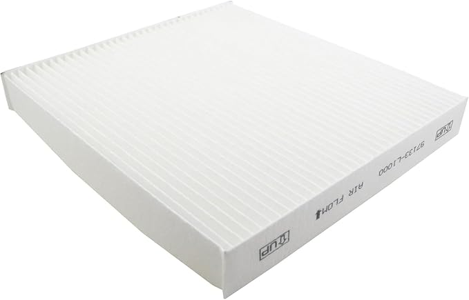 Cabin Air Filter Replacement for Hyundai Kia EV Models, White Non-Woven Fabric, Panel Style, 8.93 x 8.26 x 1.18 in