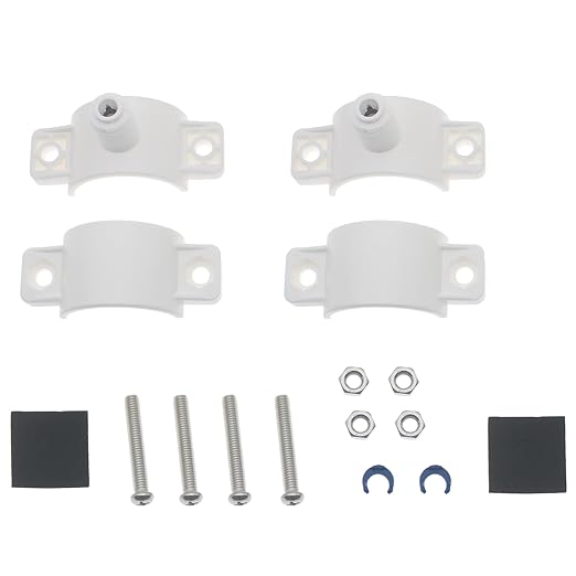 Drain Saddle Valve Clamp 1/4" Quick Connection Water Filters Valve Clamp Connect Fitting for Under Sink Reverse Osmosis RO System Waste Water Line (White)