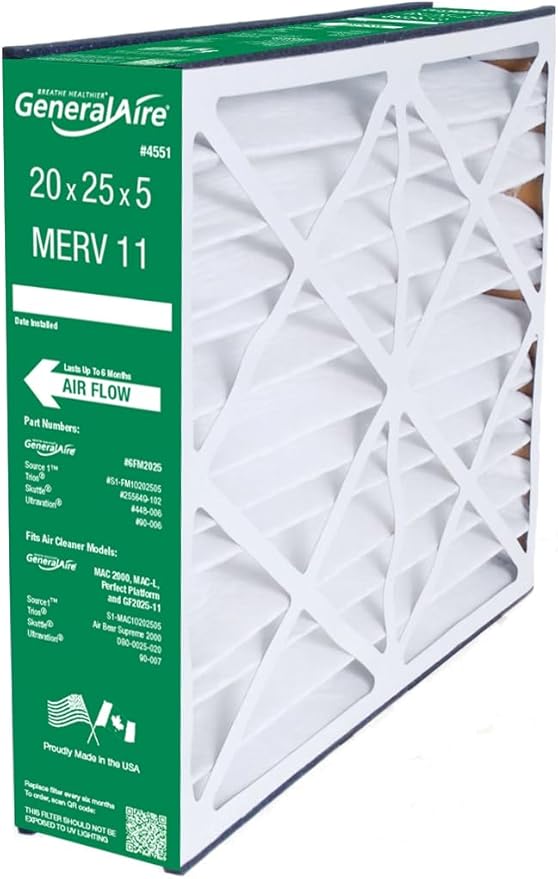 Generalaire 6FM2025 Reservepro 4551 Air Filter-20x 25x 5-Genuine OEM Replacement for Old 4501