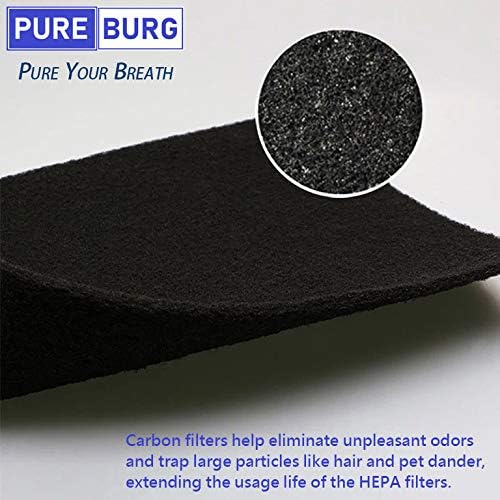 PUREBURG NDAP-01 Replacement Filter Compatible with Hestom NDAP-01 NDAP-02 Home HEPA Air Purifiers Part VK-6052,H13 HEPA 4-Stage Filtration Activated Carbon