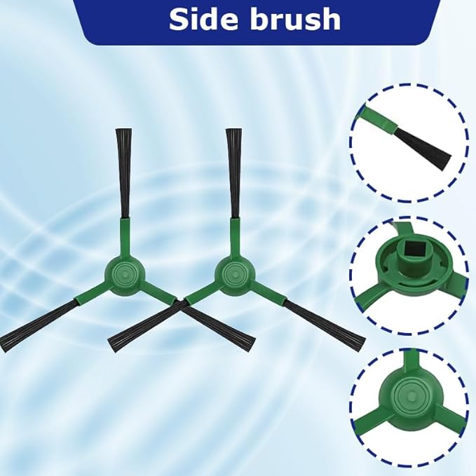 ZHICHENG 5pcs Main Brush/Side Brush/Filter Compatible with i/Robot Roomba Combo Essential VAC/VAC 2 / Q052 Q0520 (RVG-Y1 Y0112 / Y0140 / Y0110 Q0120 Q011) 104/105 VAC /105 Combo Robot Vacuum Cleaner