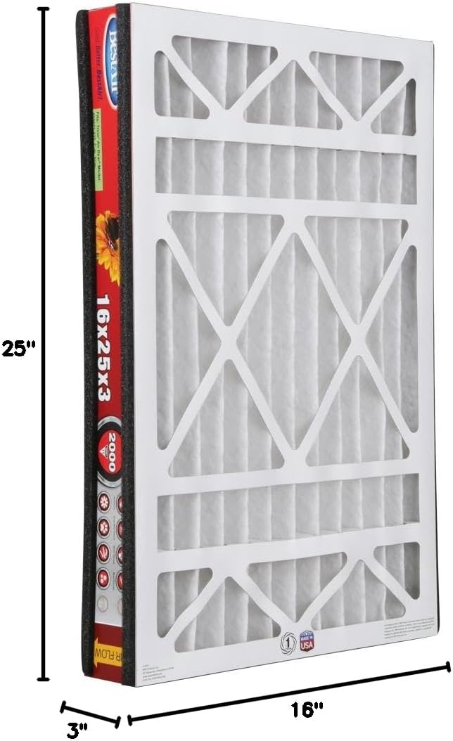 BestAir AB3-1625-11R AC Furnace Air Filter, 16" x 25" x 3", MERV 11, Fits 100%, For Trion Air Bear, Supreme, Skuttle, GeneralAire, Source1 & Ultravation Models, Pack of 3
