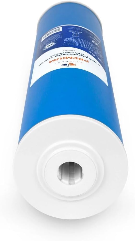 Aquaboon 5 Micron 20 x 4.5 Whole House Water Filter Replacement Cartridge Grabular Activated Carbon (GAG) for 1-Stage Water Filtration System 1 Pack