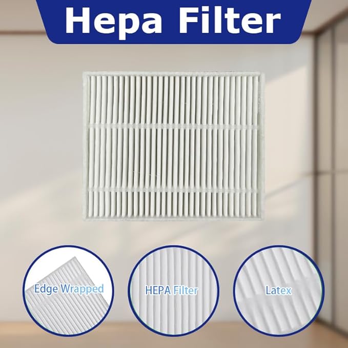 ZHICHENG (8pcs) HEPA Filter Compatible with The I/Robot Essential VAC/VC 2/ Q052 Q0520 (RVG-Y1 Y0112 0140 0110 Q0120 Q011) 104/105 VAC /105 Combo Robot Vacuum Cleaner (8pcs Filter)