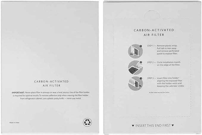 4 Pack Refrigerator Air Filter Replacement, Carbon Activated Refrigerator Air Filter Compatible with Frigidaire and Electrolux, Replaces SCPUREAIR2PK, EAFCBF, 242061001, 242047804