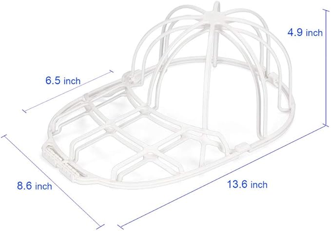 Hat Washer Cage for Washing Machine – Baseball Cap Cleaner Rack for Washer & Dishwasher, Structured Cap Shaper & Protector for Hats – 2 Packs (No Assembly)