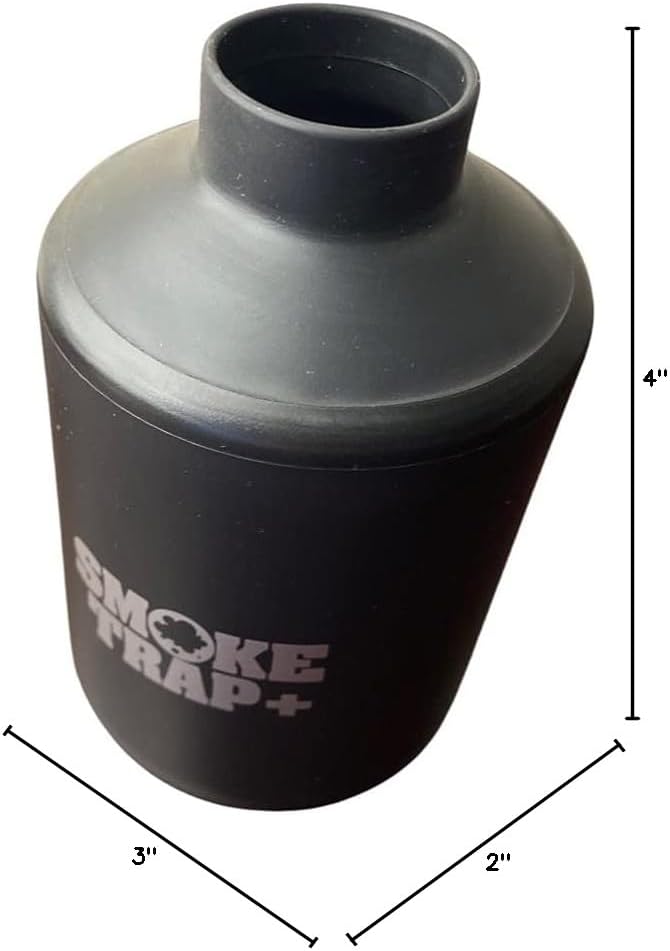 Smoke Trap + | Personal Air Filter (Sploof) - Replaceable Filters - Long Lasting Smoke Filter 500+ Uses With Easy Exhale - Filters Have Zero Plastic Waste - (Black)