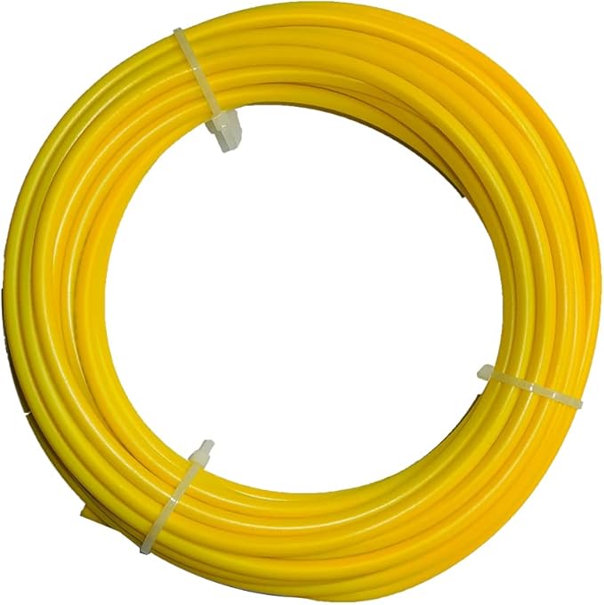 1/4 Inch Water Line, NSF Certified RO Tubing & Refrigerator Water Line - Polyethylene (PE) Flexible Tube for Ice Maker, Under Sink Filter, Reverse Osmosis System - 100 Ft yellow