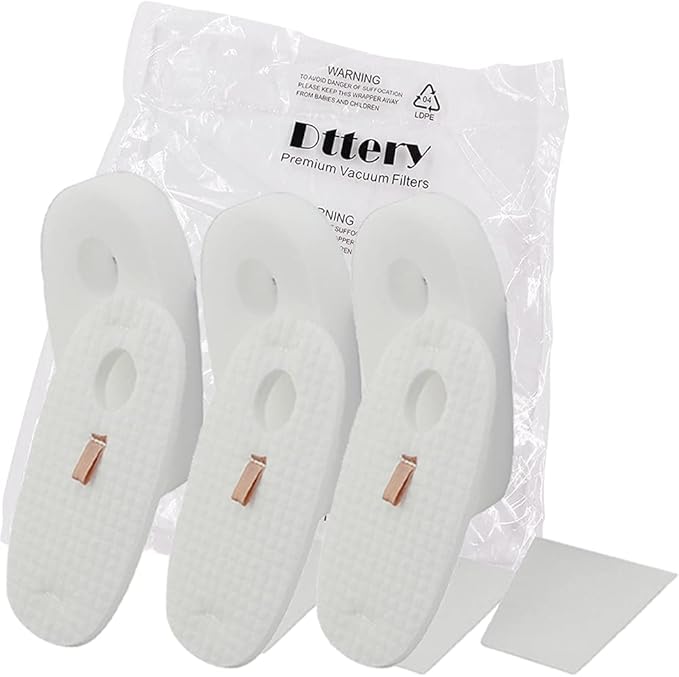 Dttery 3 Pack Filters Kit for Shark Earlier Version of Rocket DeluxePro TruePet HV319Q HV320 HV321 HV322 HV324Q HV325 UV330 UV422, Replacement Part 1080FTV320 1084FTV320