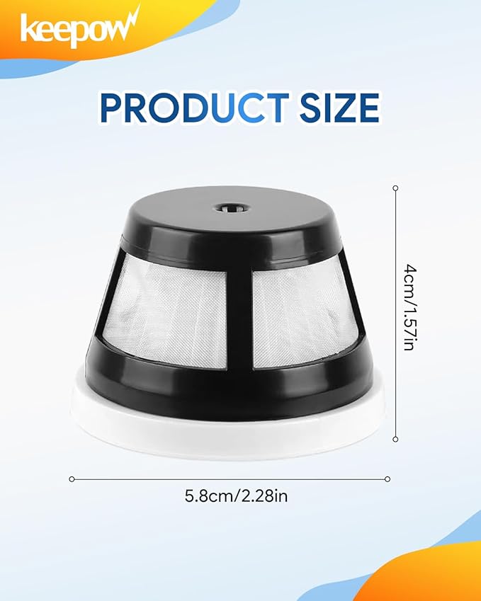 KEEPOW Vacuum Filter Replacement Compatible with BISSELL AeroSlim Cordless Handheld Vacuum 29869, 29861, 29867, 29868, 2986, Part# 1624405, 4 Pack