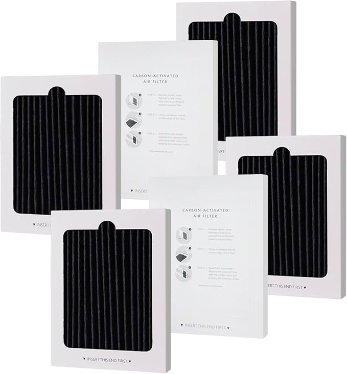 6 Pack Refrigerator Air Filter Replacement for Frigidaire PAULTRA Pure Air Ultra & Electrolux EAFCBF, Compatible with Part # 242061001, 242047801, 242047804