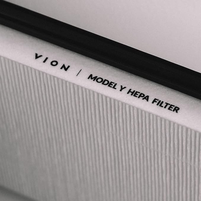 VION Model Y Front Trunk HEPA Carbon Air Filters Kit - (2x HEPA filters and 2x Carbon filters per package) - 4 packs per package with installation tools