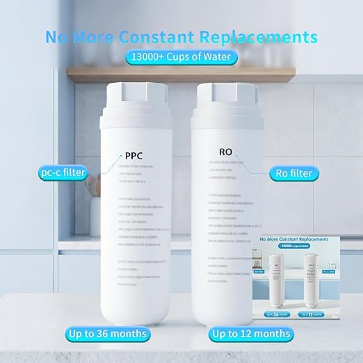 800G Reverse Osmosis Water Purifier, Under Sink RO System with Digital Faucet, 2.1L/min Fast Flow, 2:1 Drain Ratio, 4000L Total Capacity, Filter Replacement Alert, Tankless