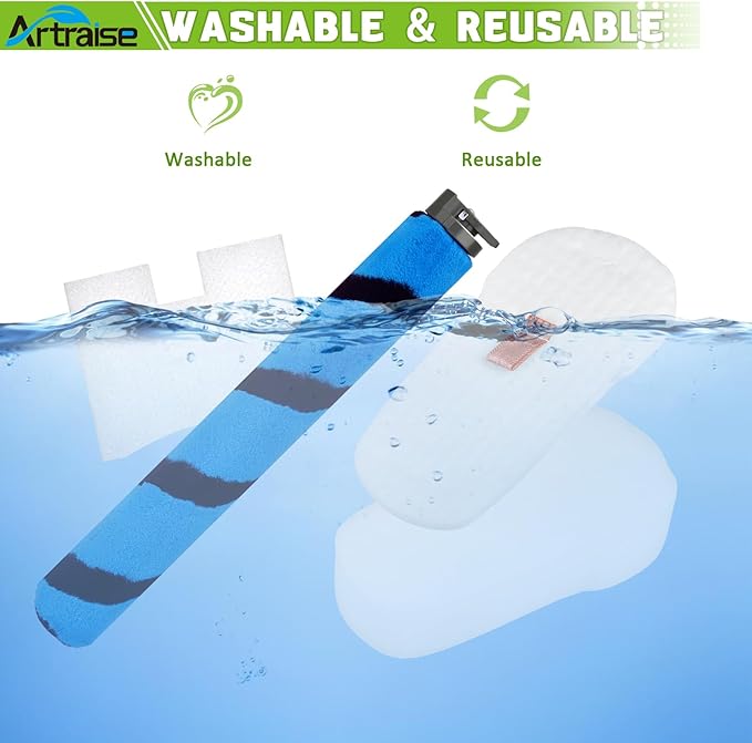 Artraise HZ2002 Roller Brush Filter Replacement for Shark Vertex Duo Clean PowerFins Corded Stick HZ2000 HZ2002 Vacuum, Compared to Part XFFKHZ2000 & 125CU2002