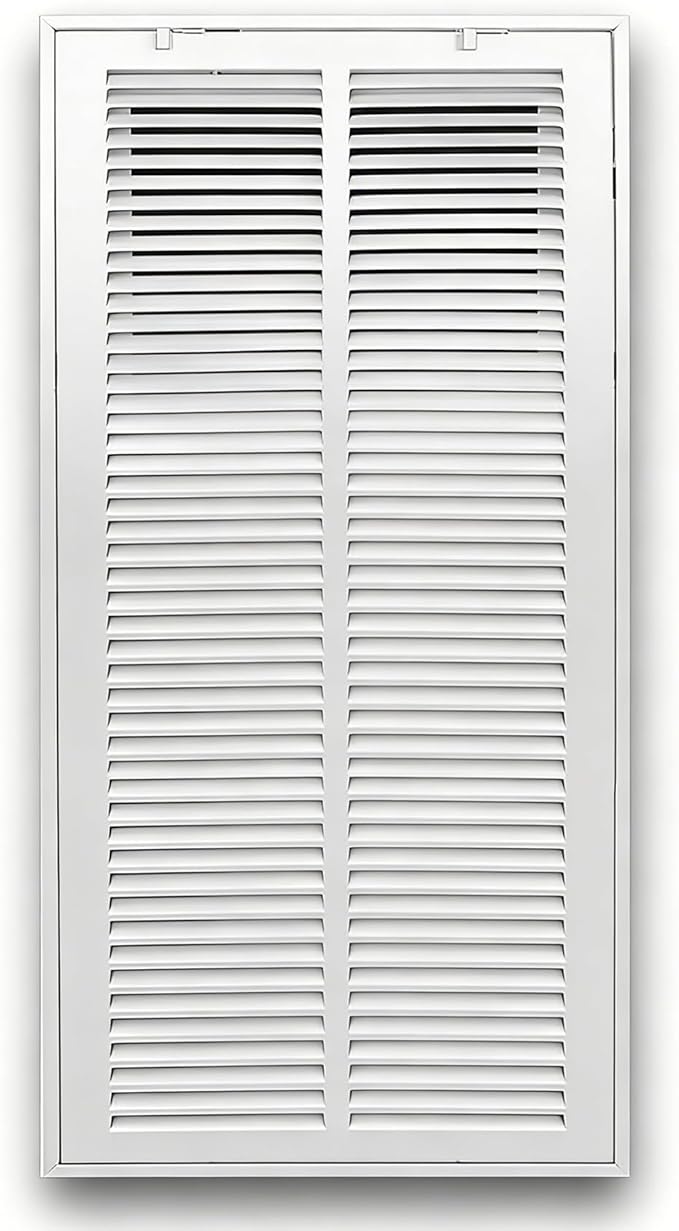 Fancat Return Air Filter Grille for 14x30 Ducts, Steel Vent Cover Grille with Removable Door for 1“ Filters | Suitable for Sidewall & Ceiling | White Coating | Outer Dimensions: 16 5/8” W x 32 5/8" H