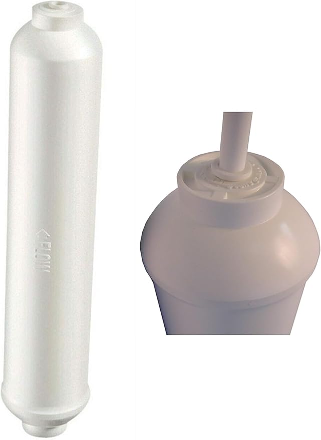 CFS – 1 Pack Inline Refrigerator Water Filter Compatible with WICA Inline Filter Models – Remove Bad Taste and Odor – Refrigerator Water Filter System – 1/4 Inches Quick Connect Fittings – White