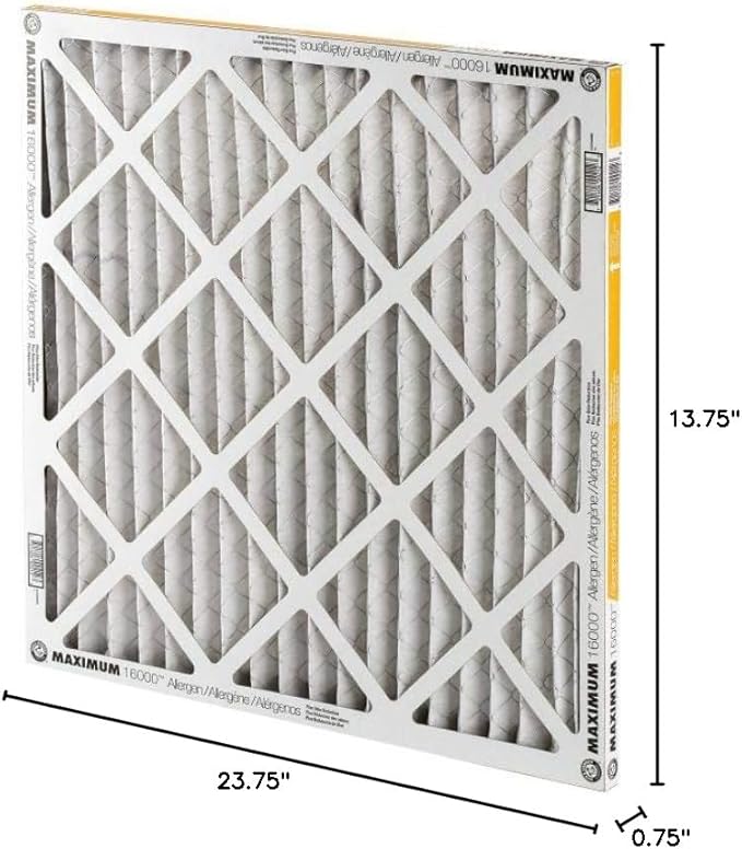 Arm & Hammer Max Allergen & Odor Reduction 14x24x1 Air and Furnace Filter, MERV 11, 4-Pack