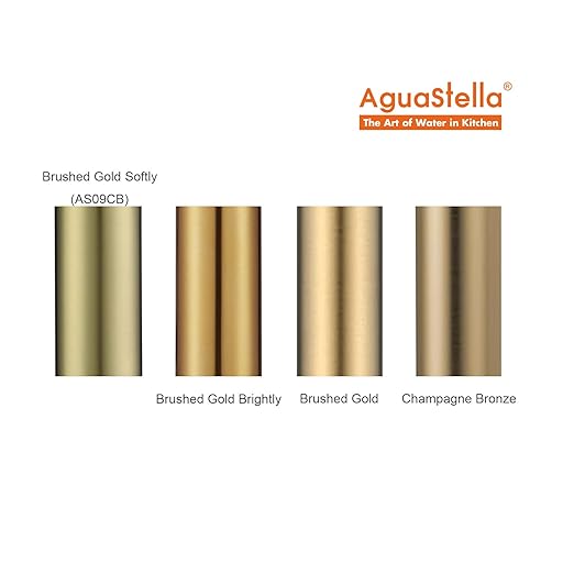 AguaStella AS09CB Brushed Gold Softly Stainless Steel Kitchen Water Filter Faucet RO Faucet for Most Reverse Osmosis Units or Water Filtration System in Non-Air Gap