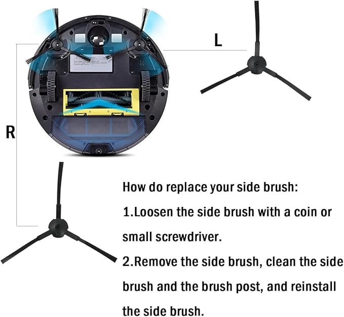 Replacement Filter and Side Brush Kit for A6 A4 A4s Robot Vacuum Cleaner