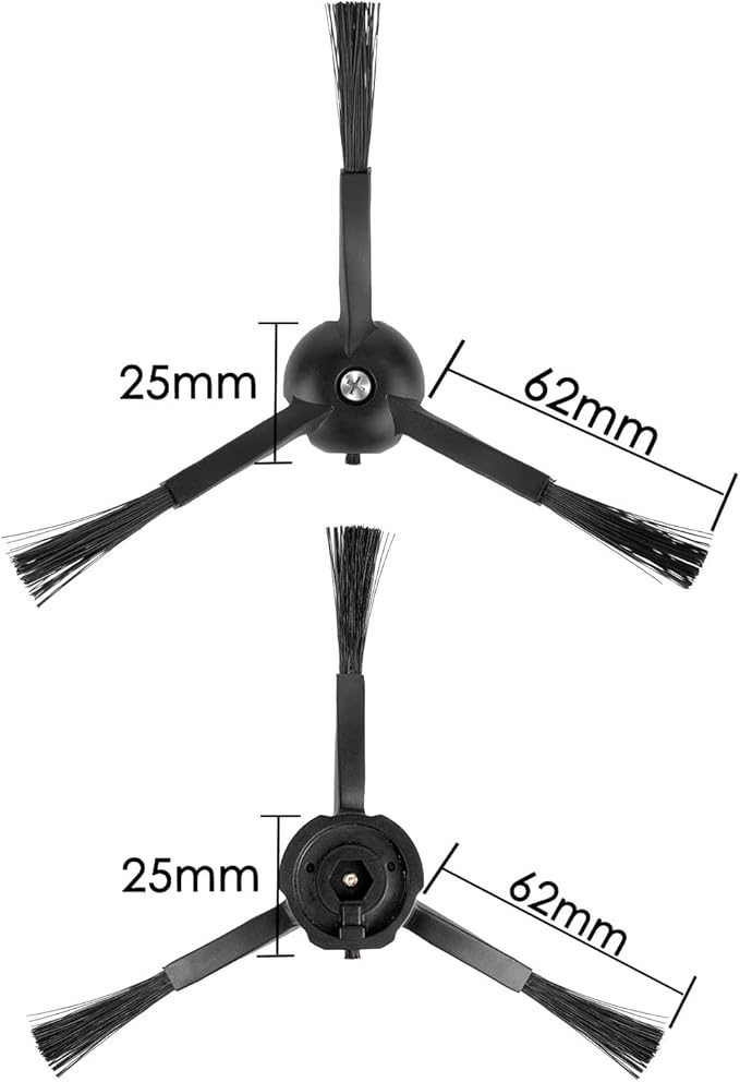 (6 Pack) Side Brushes for Roborock Q5 Max+, S8 MaxV Ultra, Q5 Pro, Q8 Max+, Q Revo, Qrevo Pro, Qrevo S, Qrevo Slim, Qrevo Master, S8 Pro Ultra, S7 MaxV Ultra, Q7 Max, Q7 Max+, Q5 Pro+, S7 & E Series