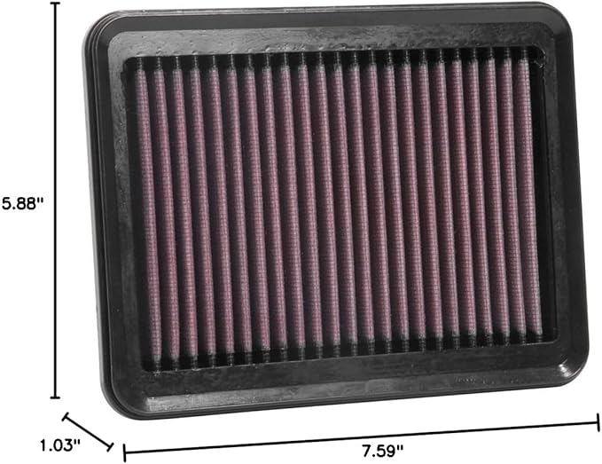 K&N High-Flow Original Lifetime Engine Air Filter: Increase Power: Premium, Washable: Compatible with 2017-2025 Nissan: Note, Kicks, Versa, 33-5087
