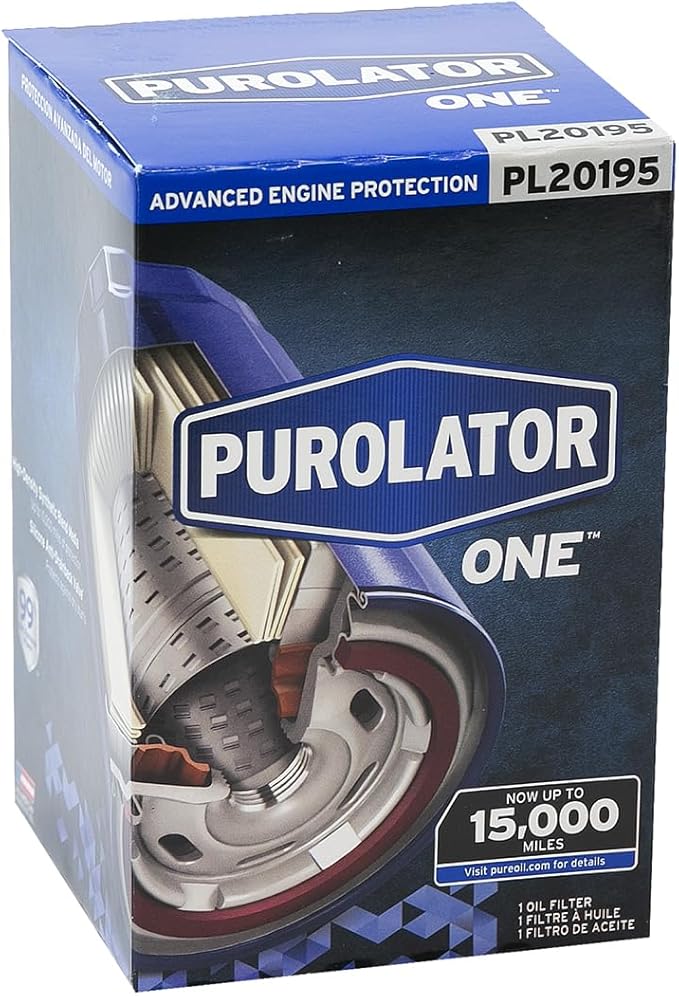 Purolator PL20195 PurolatorONE Advanced Engine Protection Spin On Oil Filter Compatible With Ford F-150, Ranger, Taurus, Mustang, Jeep Liberty, Grand Charokee, Chrysler PT Cruiser and Mazda CX-9