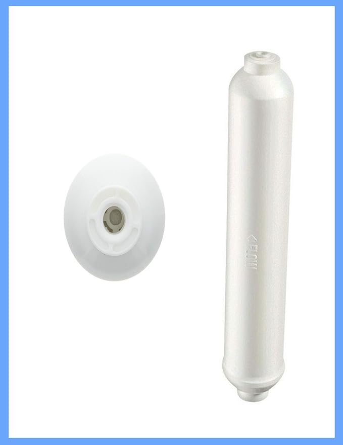 CFS – 1 Pack Universal HDX Compatible In-Line Refrigerator Filter and 1/4" Quick Connect – Removes Bad Taste and Odor – Whole House Replacement Cartridge Water Filtration System