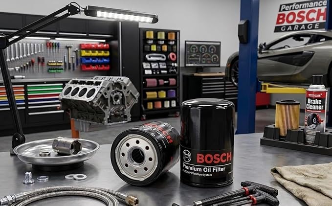 BOSCH 3334 Premium Oil Filter With FILTECH Filtration Technology - Compatible With Select Buick, Cadillac, Chevrolet, Chrysler, Dodge, GMC, Hummer, Jeep, Pontiac, Ram