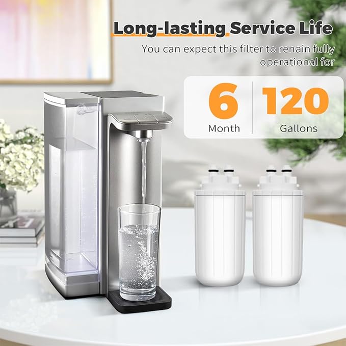 Water Replacement Filter, Compatible with Brita Hub Instant Powerful Countertop Water Filter Device, Lasts Six Months or 120 Gallons, Model Number CT01, Includes 2 Filters