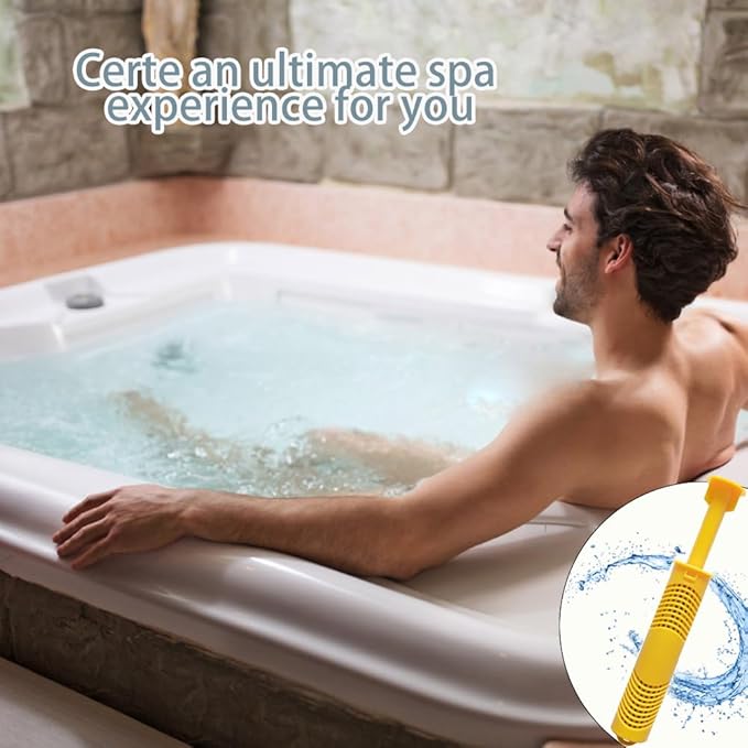 Hot Tub Ag+ Silver Ion Cartridge, Spa Mineral Ion Cartridge Sticks, Provide Clean and Clear Water for 12 Consecutive Months, Suitable for Most Hot Tubs(Yellow3packs)