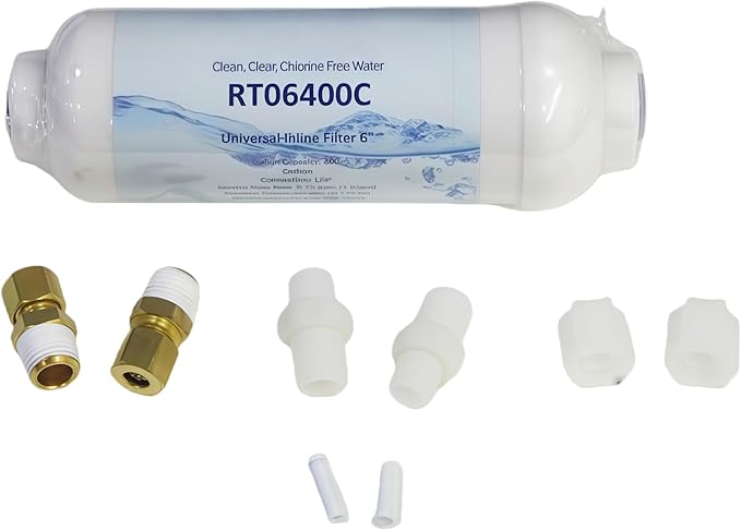 RT06400C Refrigerator Water Filter,6-inch 1/4-inch accessories,Compatible for Rite Taste