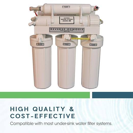 Ultima 7/VII 5 Stage Universal Reverse Osmosis Under Sink Water Filter System Replacements with 50 GPD RO Membrane and Alkalizer Post Carbon Filter Kit…