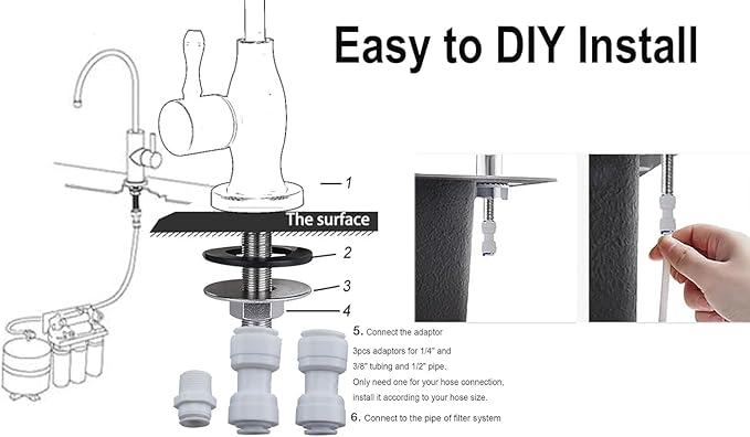 Drinking Water Faucet, RO Faucet, for Under Sink Water Filter System Kitchen Reverse Osmosis, Oil Rubbed Bronze