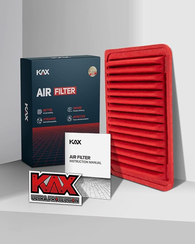 KAX Premium Engine Air Filter, CA10171 Replacement for Toyota Camry 2007-2009 L4 2.4L, Camry 2010-2017 L4 2.5L, Venza 2009-2016 L4 2.7L, Increased Acceleration (Not for Hybrid)