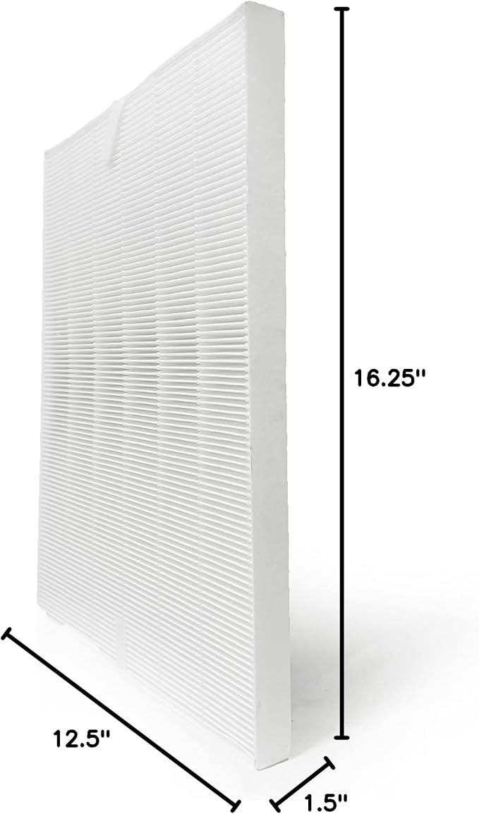 Nispira 116130 5500-2 Air Purifier Replacement Filter H for Winix 5500-2 AM80 True HEPA Activated Carbon 16.25 L x 12.5 W x 1.5 TH, 1 Set