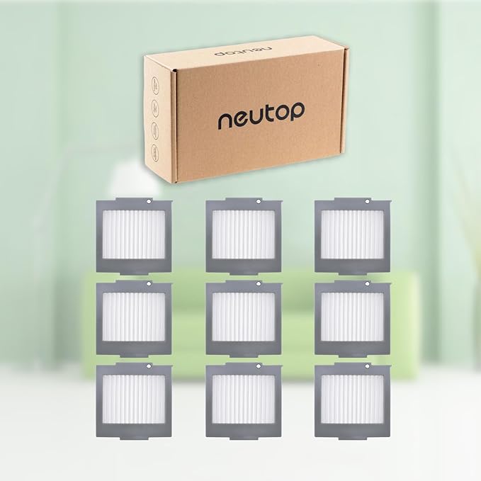 Neutop Replacement HEPA Filters Compatible with iRobot Roomba Max 705 Vac/Plus 504 Vac, Robot Parts High-Effiency Filter Accessories, 9-Pack