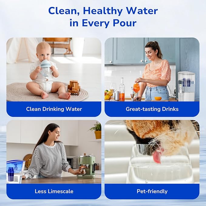 Fil-Fresh 4-Pack Water Filter Replacement for All PUR, PURPlus Water Pitchers and Dispensers, Replace PPF900Z, NSF Certified, Advanced Version
