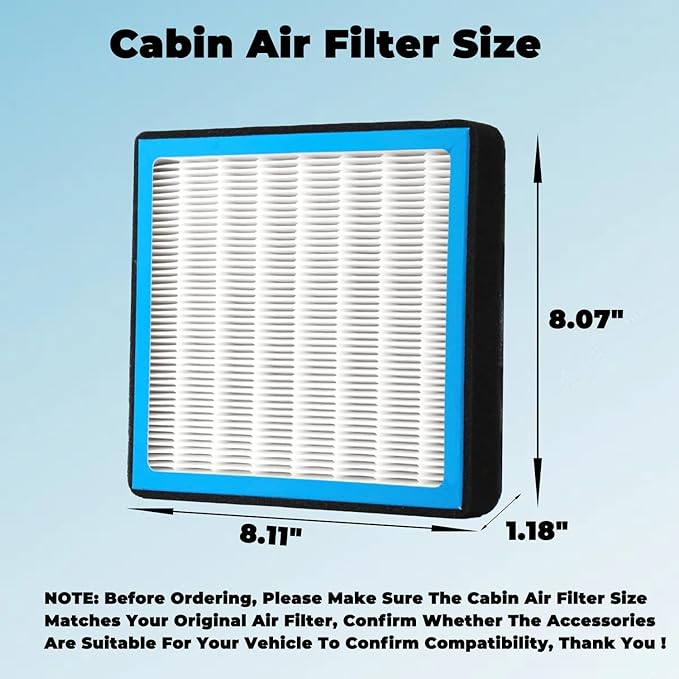 CF12150 (ACF021) Cabin Air Filter With Activated Carbon For 2015-2021 Ford F150 F250 F350 F450 F550 Super Duty Expedition, For 2015-2021 F-150 F-250 F-350 F-450 F-550 Lincoln Navigator