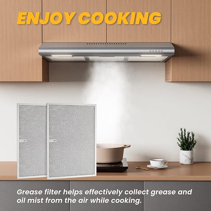 ANTOBLE BPS1FA36 Aluminum Range Hood Filter 11-3/4" x 17-1/4 x 3/8" Compatible with Broan Nutone 36'' QS1 WS1 WS2 5270 99010300E Mesh Grease Filter Replacement, 2 Packs