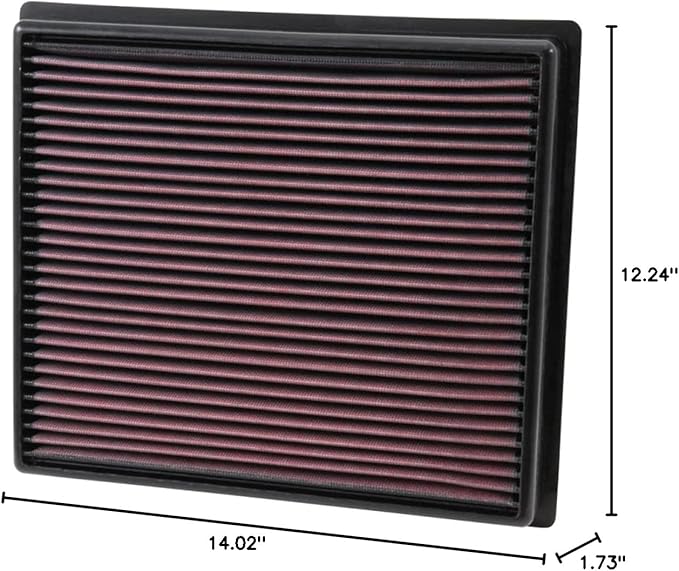 K&N High-Flow Original Lifetime Engine Air Filter: Increase Power: Premium, Washable: Compatible with 2014-2024 TOYOTA: Tacoma, Tundra, Sequoia, 33-5017
