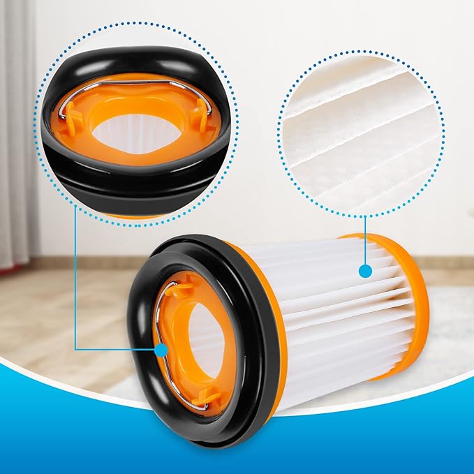 KEEPOW Wandvac Filter Replacement Compatible with Shark WANDVAC Handheld Vacuum WV201 WV200 WV205 WV220, Compare to Part # XHFWV200, 3 Pack