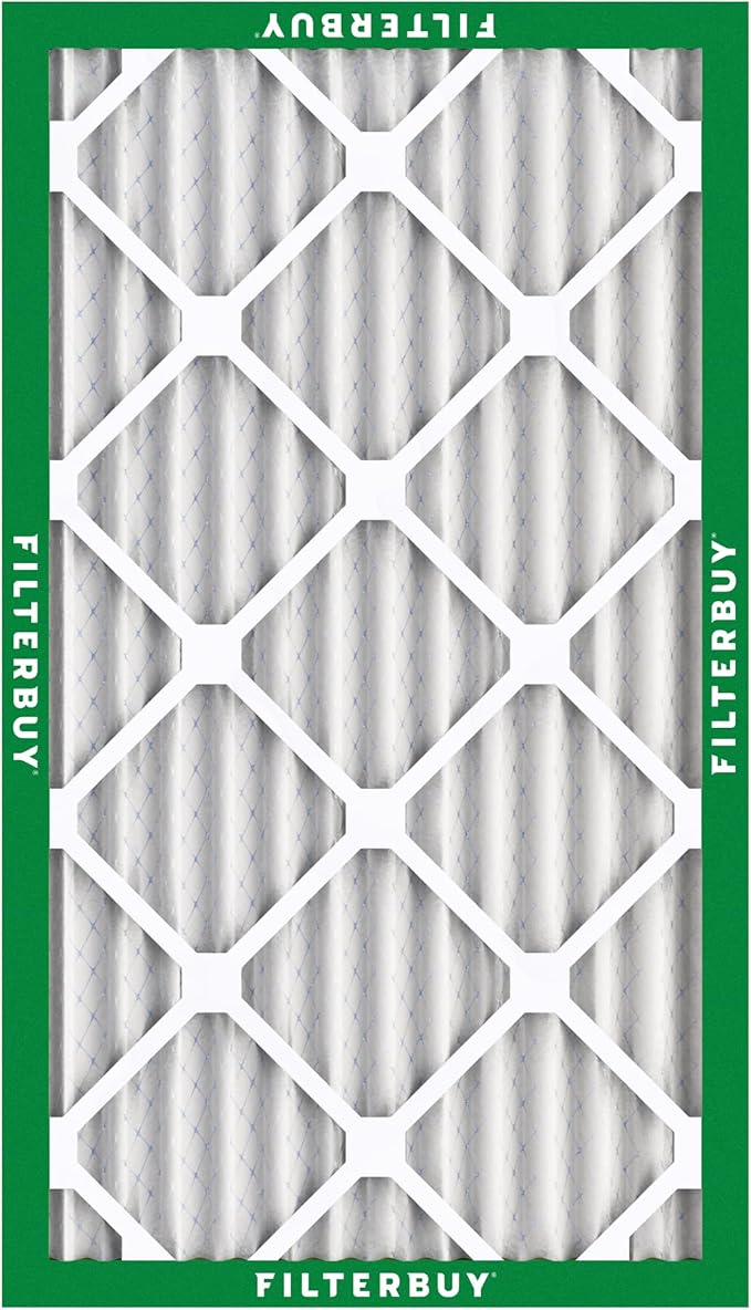 Filterbuy 20x30x2 Air Filter MERV 8 Essential Dust & Allergy Defense (6-Pack), Electrostatic Pleated HVAC AC Furnace Filters Replacement (Actual Size: 19.75 x 29.75 x 1.75)