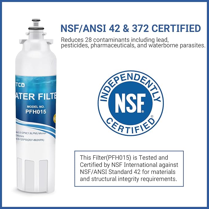 Water Filter for LG LMXS30776S, LSXS26326S, LSXS26366S, LSXS26366D, LMXC23746D, LMXS30776D, LSXC22426S Refrigerator Models with 3 LT120F Air Filters.