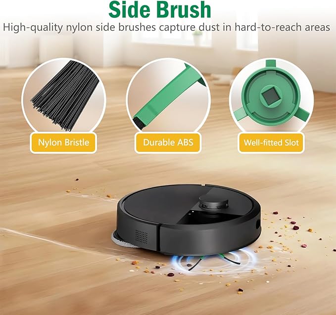 22pcs Accessories Replacement Parts for iRobot Roomba Plus 405/505/507 Combo Robot Vacuum Cleaner:1 Main Brush, 6 Dust Bags, 6 Mop Pads, 4 HEPA Filters, 4 Side Brushes and 1Tool